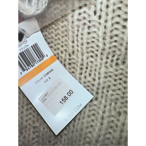 NEW WITH TAGS Beautiful BCBGMaxAzria BCBG Cozy turtleneck Cream Stretchy wool bl - Picture 7 of 9